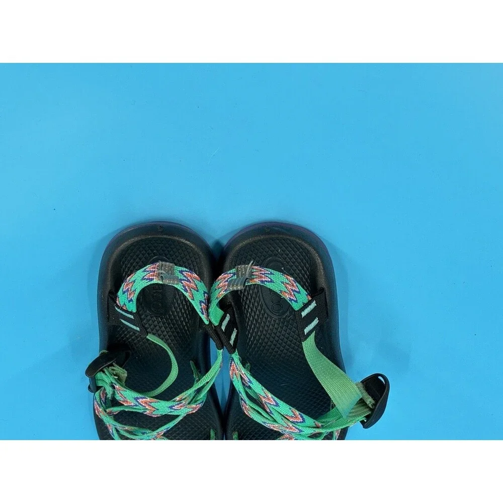 Chaco Z/Cloud X Women’s 5 Green Purple Strappy Sport Hiking Sandals